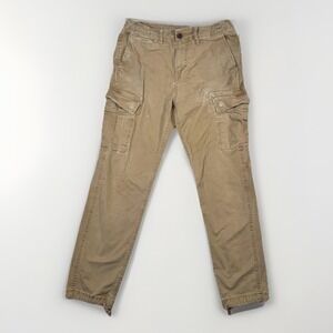 American Eagle Flex Cargo Pants Men's 30x32 Khaki Tapered Drawstring